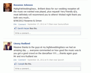 wedding dj reviews Suffolk